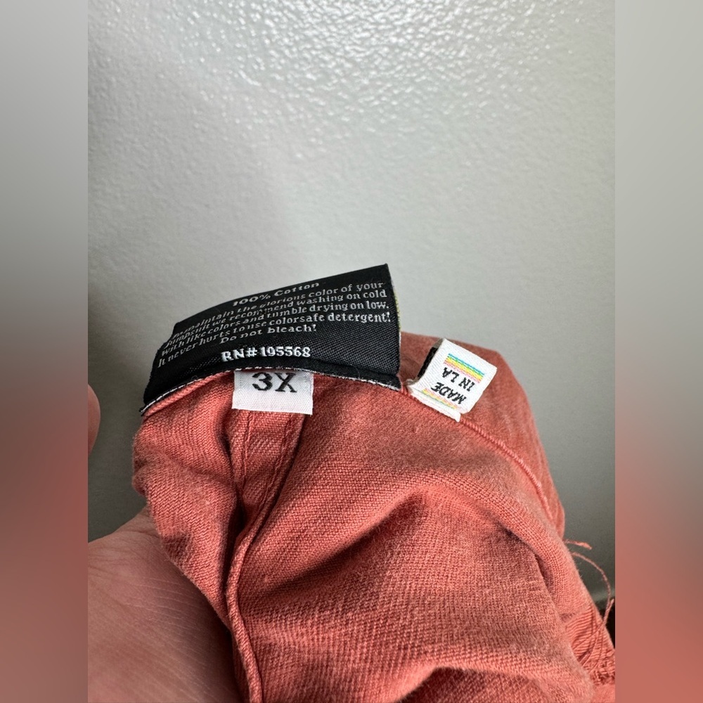 Big Bud Press Everyday Jumpsuit in a long-sleeve clay red cotton twill 3X - Picture 13 of 13